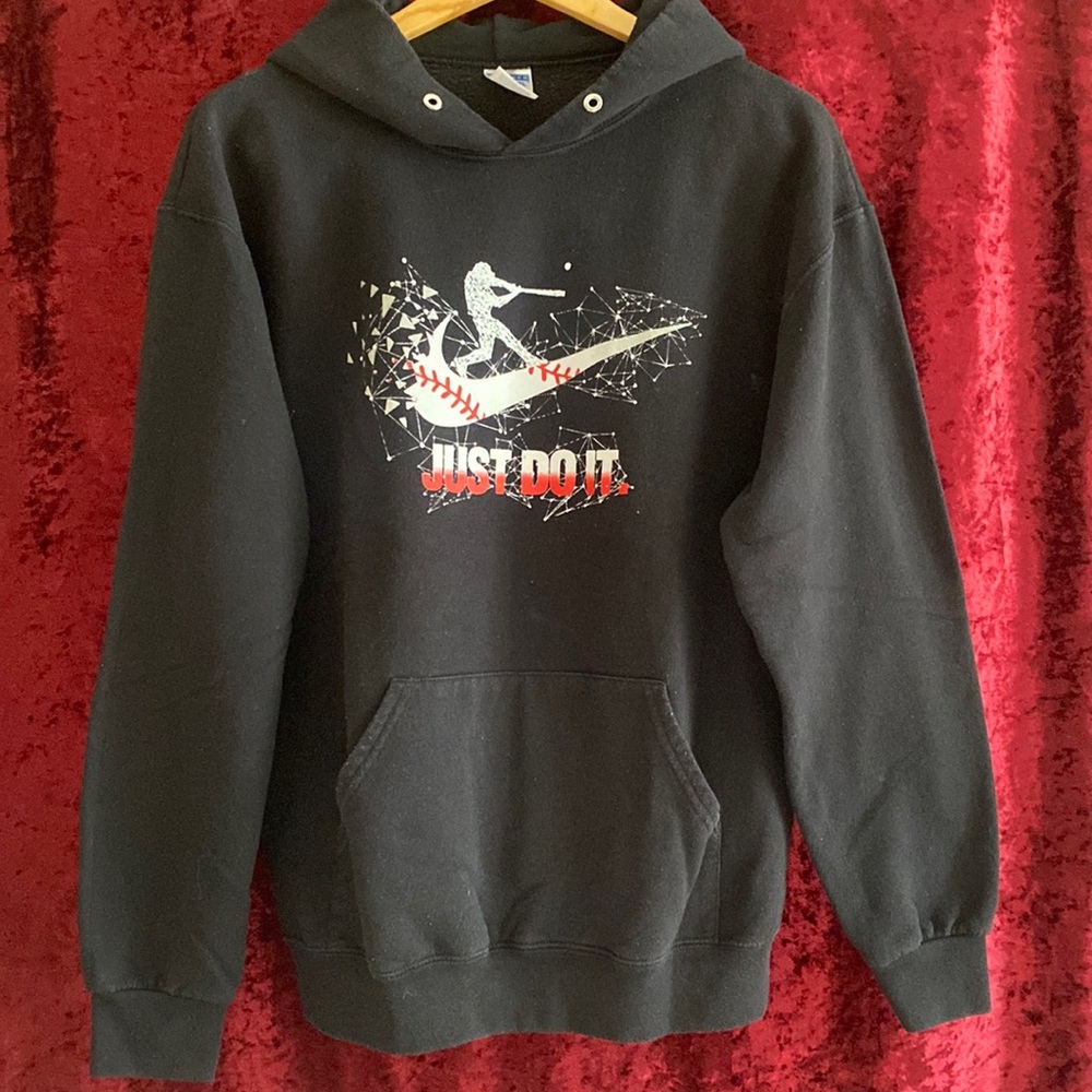 Nike black baseball hoodie size L